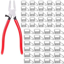 Schlüsselanhänger-Hardware-Set, 50-Teilig, 1 Zoll Lange Schlüsselbänder mit Zange für Schlüsselanhänger und Armbandklemmen