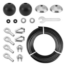 32.8Ft Cable Replacement Kit for Gym Pulley, 5.0mm Steel Wire Rope for LAT Pulldown, Low Row, Home Gym Machine