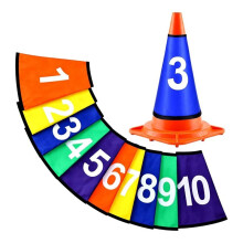 Genummerde Kegelhoezen Genummerde Kegelkragen voor de Lay-Out van Bewegwijzering Nummering Meerkleurige Nummers