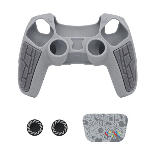Soft Silicone Case for PS5 DualSense Controller with Thumb Grip Caps Soft Protective Case Cover Special Edition Series