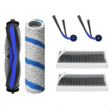 Compatible con Piezas para  para Deebot X11 OMNICYCLONE: Rodillo Principal, Cepillo Lateral, Filtro, Rodillo de Fregona (6 Piezas)