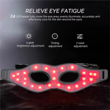 Mascarilla Ocular de Terapia de Luz de 7 Colores, Masajeador Ocular Que Alivia la Fatiga Ocular, Elimina las Bolsas y Arrugas de los Ojos, Dispositivo