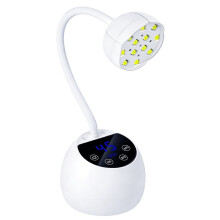 Lampe à Ongles LED, Lampe de Polymérisation Flash, Bras Flexibles Rechargeables par USB avec 3 Minuteries et Utilisation Professionnelle à Domicile