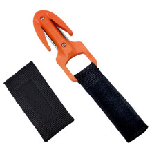 Doppelleinenschneider für Taucher: Kompaktes, Rostfreies und Tragbares Notfall-Schneidwerkzeug für Taucher und Speerfischer, Orange