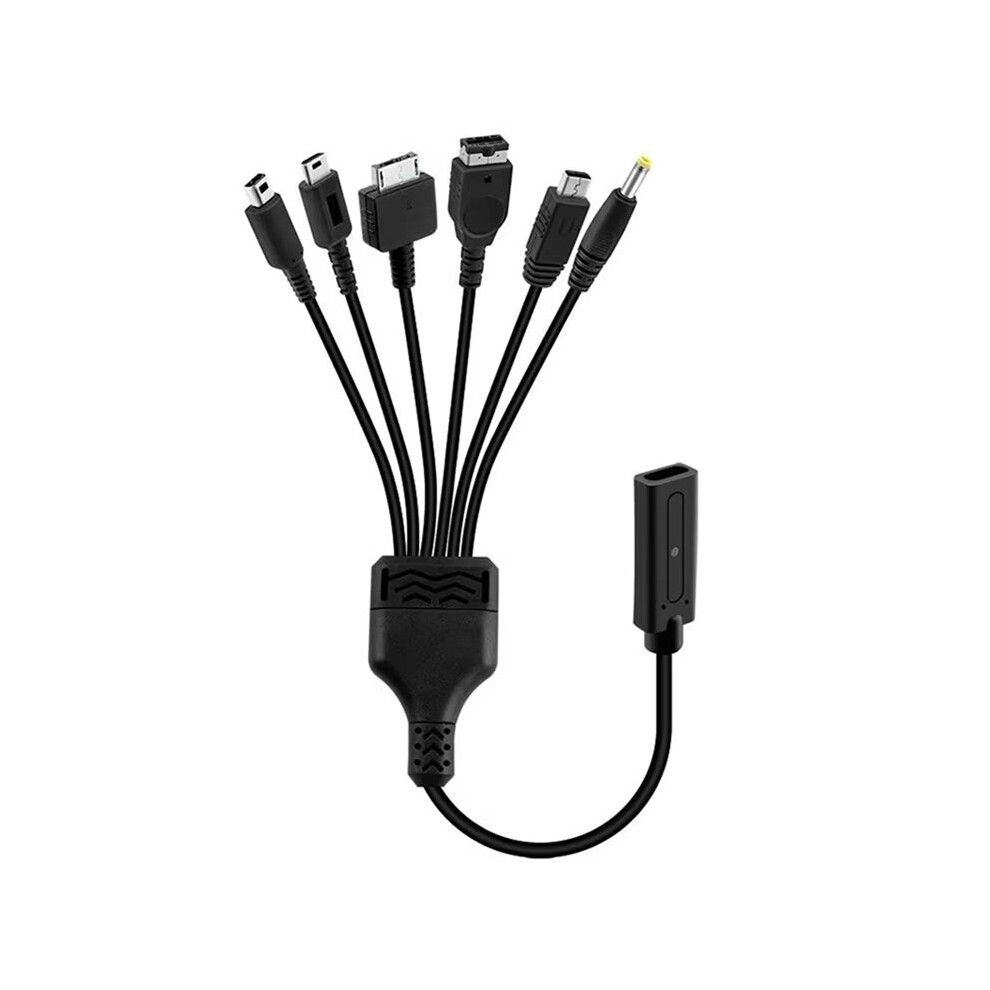 For Nds Lite U New 3Ds Xl Ll 2Ds Sp Psp Psv Charger Cable Cords 6 In 1 Usb Game Charging Cable Black 6031540183216