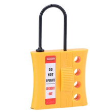 Lockout Tagout Hasp Safety Lock, 4 Hole Insulated Nylon Device for High-Risk Environments Sk04