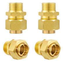 4 Pack Brass Natural Gas Quick Connect Adapter 1/4" Gas Pipe Quick Connector Grill Propane Conversion Connector