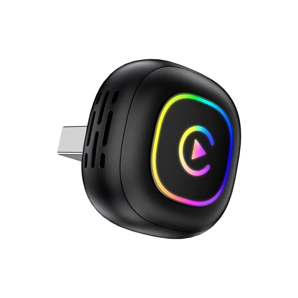 Photos - FM Transmitter 2in1 Wireless Carplay Android AUTO BT5.0 AI Box USB Adapter Wired to Wireless Carplay with RGB Light