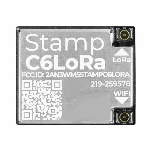 M5Stack Modulo Stamp C6LoRa ESP32-C6 SX1262 LoRa Wi-Fi 6 16MB Flash 850-960MHz per IoT per Meshtastic