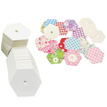 200 Stück Sechseckige Quiltpapiere (2 Zoll) für DIY-Patchwork-Nähprojekte und Bastelarbeiten
