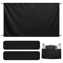 Waterproof Oxford RV Truck Rear Door Shower Curtain Quick Magnetic Installation, Privacy Protection,Includes Storage Bag