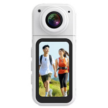 Thumb Camera New S70pro WIFI Thumb Camera 1.47'' Rotating Camera Outdoor Sports Long Range Essential Magnetic White