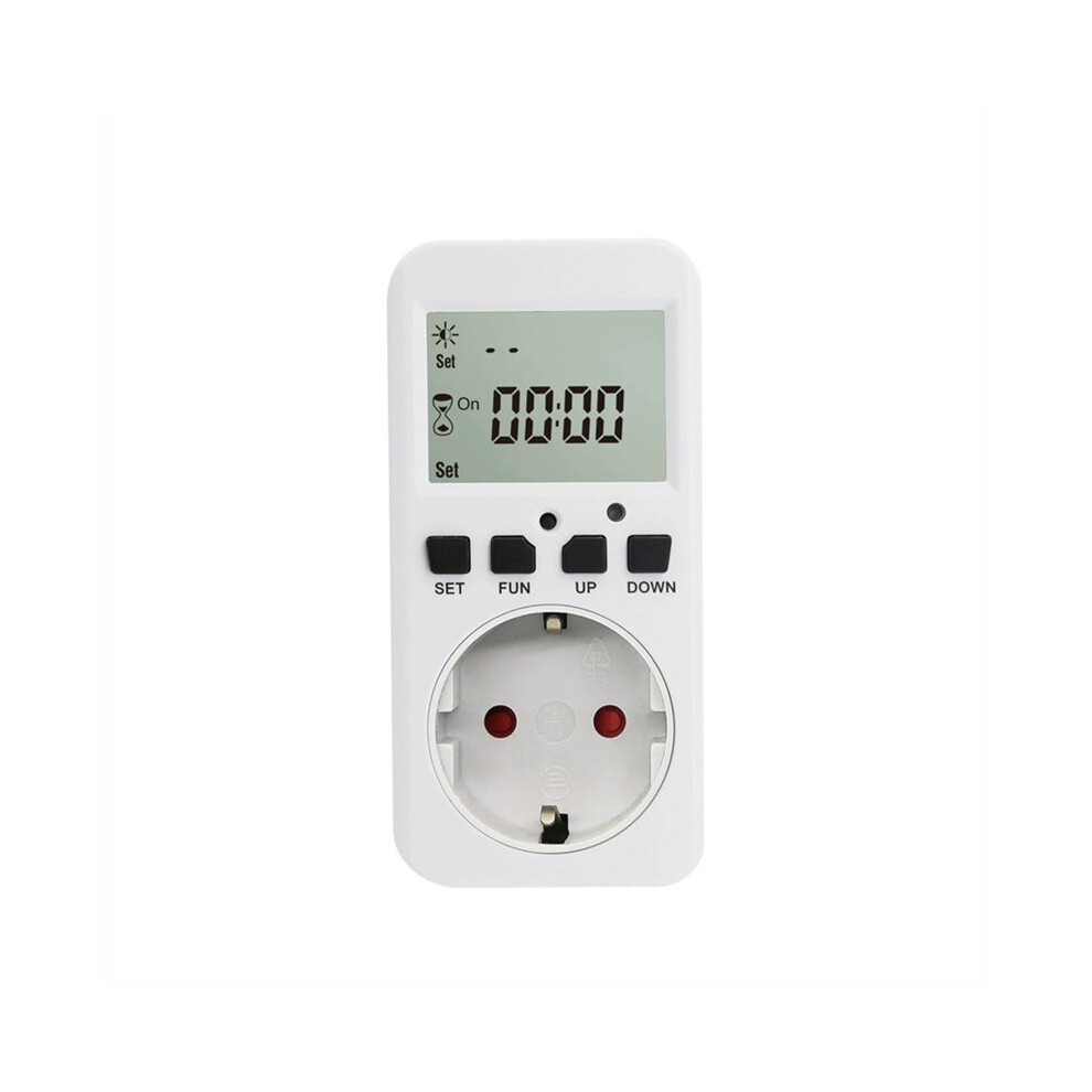 Multifunctional Digital Light Controlled Timer Socket Cycle Programmable Digital Timer Outlet -EU Plug