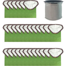 30 Stuks 107314 Stofzuigerzakken + Stoffen Zak 834072 voor Proteam 6 QT, Vervanging voor Proteam Super Pro 6, ProVac FS 6