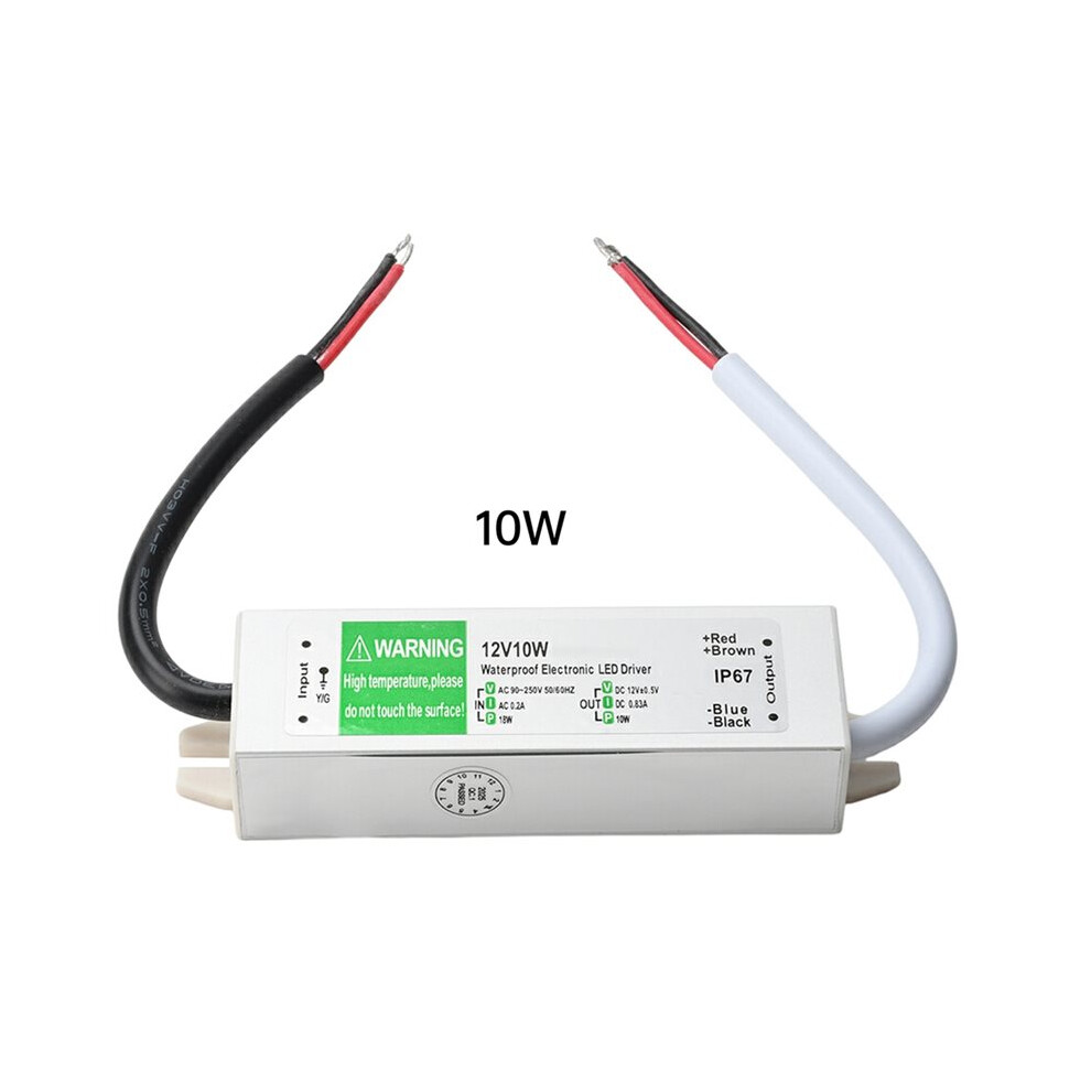New Waterproof Power Supply Ip67 Lighting Transformer Ac 90-250V To 12V Led Driver 10W/15W Outdoor Adapter 10W 4713580681397