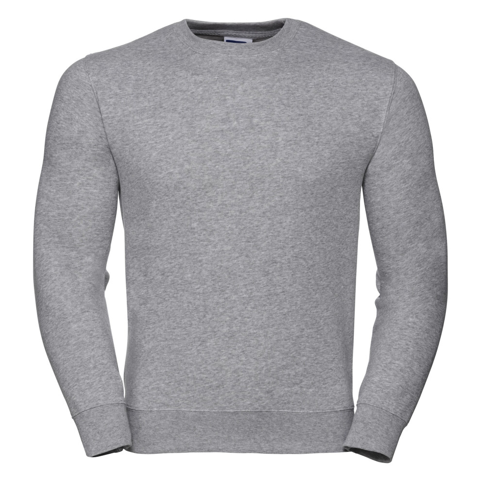 Russell (M, Light Oxford) Mens Authentic Sweatshirt (Slimmer Cut) Multicoloured