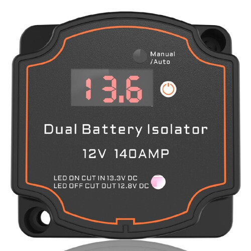 Dual Battery Isolator 12V 140A Digital Voltage Sensitive Relay VSR Split Charge System för Campare Bil RV 1