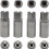 4 Pieces Stud Extractor Set Broken Stud Remover 1/4 Drive Socket Screw Extractor Installer Kit for Auto Repair 4