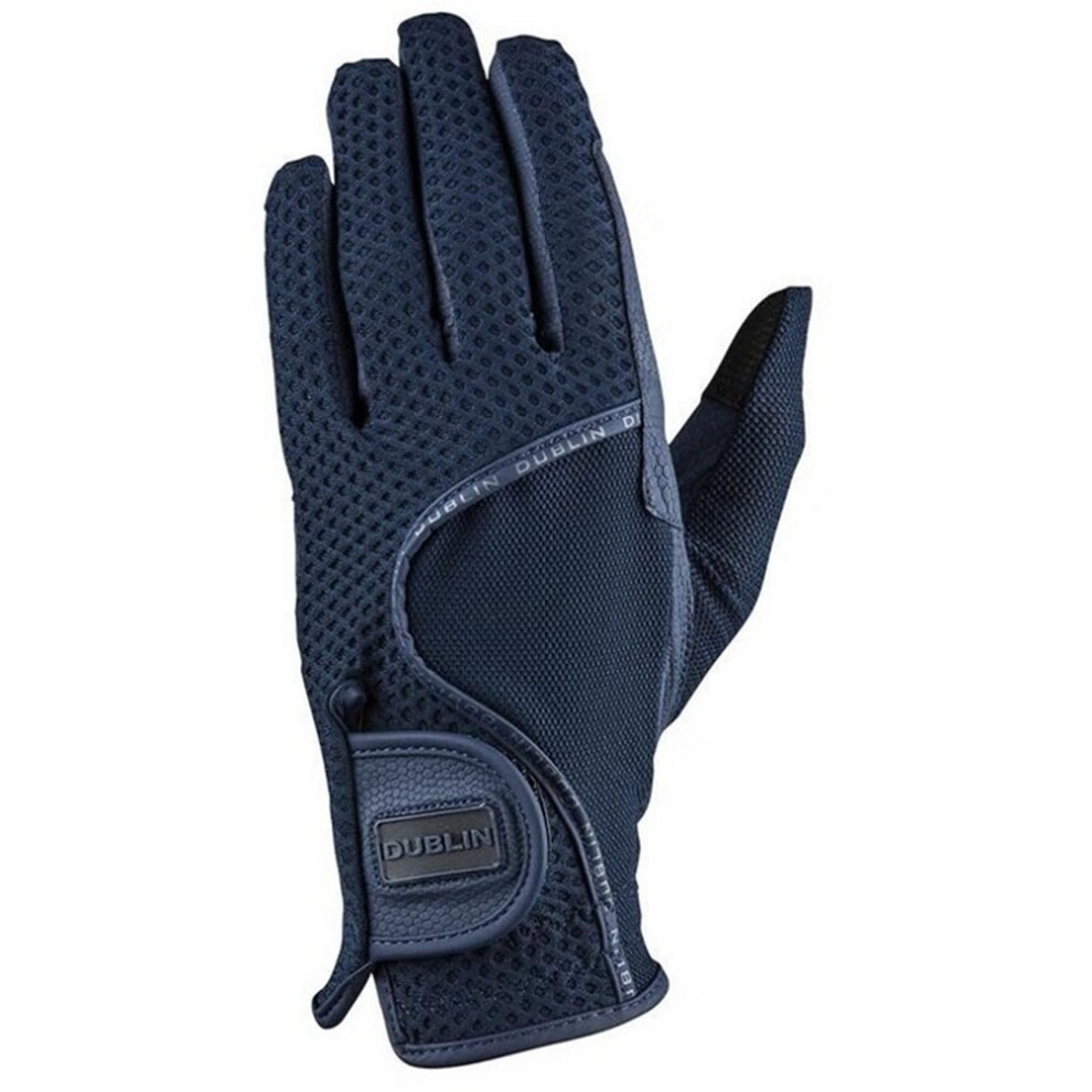 Dublin (8, Navy) Unisex Adult Airflow Honeycomb Riding Gloves Blue