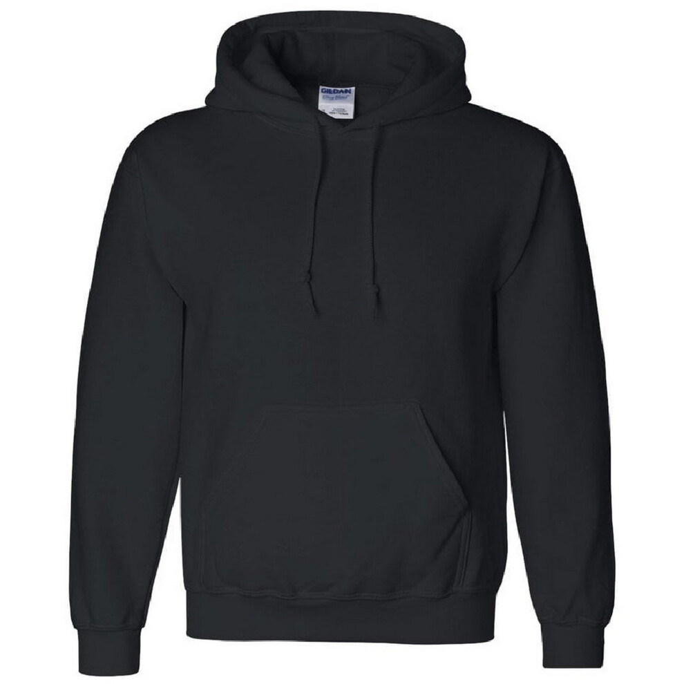 Gildan (2Xl, ) Heavyweight Dryblend Adult Unisex Hooded Sweatshirt Top / Hoodie (13 Colours) Black