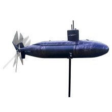 Cata-Vento Submarino: Escultura Elegante em Metal para Jardim Frontal, Varanda ou Quintal