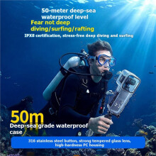 Para para Osmo Pocket 4 Carcasa Impermeable Sumergible de 50 M, Estuche de Buceo, Carcasa Protectora para Cámara, Accesorios Fotográficos
