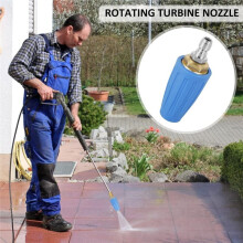 1set/5PCS High-Pressure Cleaning Turbine Nozzle, 360 Rotation 1/4 Quick Connect Cleaning , Suitable for Yard