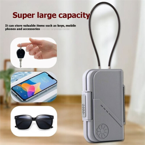 Portable Safe Lock Box Waterproof Anti Theft  Travel Safe Box Combination Security Case Lock Box with Code Dorm