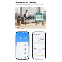2 Pezzi Tuya WiFi Monitor di Umidità Wireless con Display Digitale per Monitoraggio Remoto, per Interni Ed Esterni