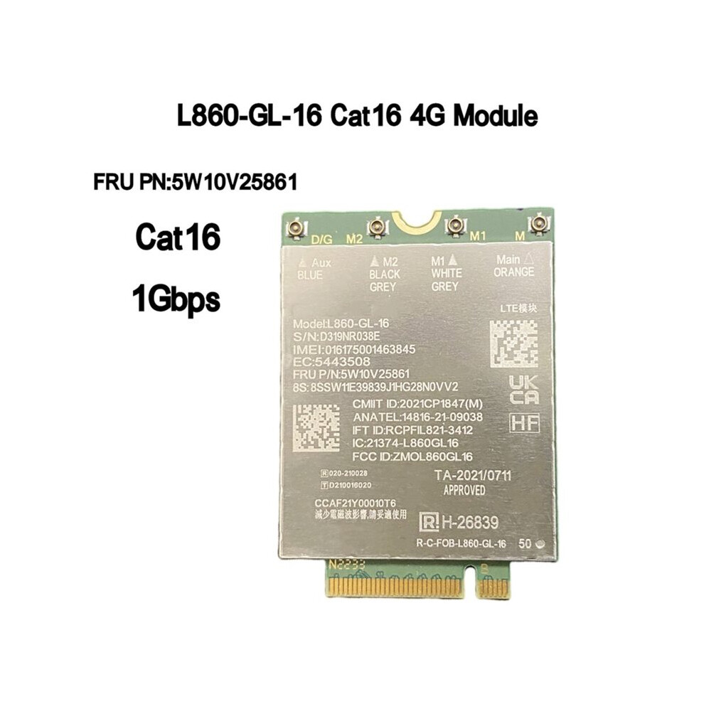 L860-Gl-16 4G Module 5W10v25861 For T14 T14s L14 L15 P14s P15v X13 Yoga Gen3 X1 Gen2 T16 P16s Gen1 4712851942106