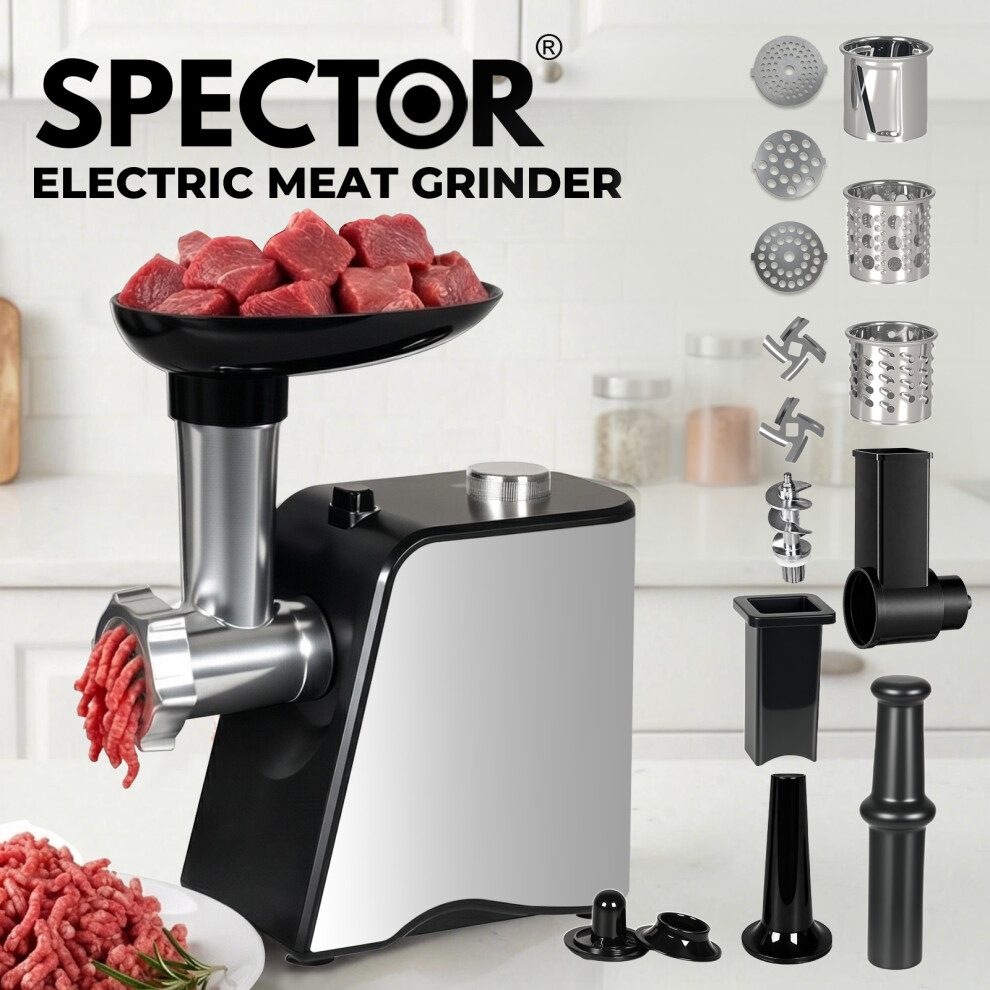 Spector 4-In-1 Electric Meat Grinder Mincer 2800W Sausage Filler Kibbe Maker