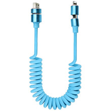 Vier-in-één datakabel met veermechanisme voor supersnel opladen (240W), geschikt voor Apple Type-C auto-PD-laadkabel, 1,5 meter._M
