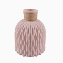 Water gegolfde henneptouw plastic ananas vaas bloemstuk bloempot woonkamer imitatie porseleinen bloemstukken huisdecoratie_M