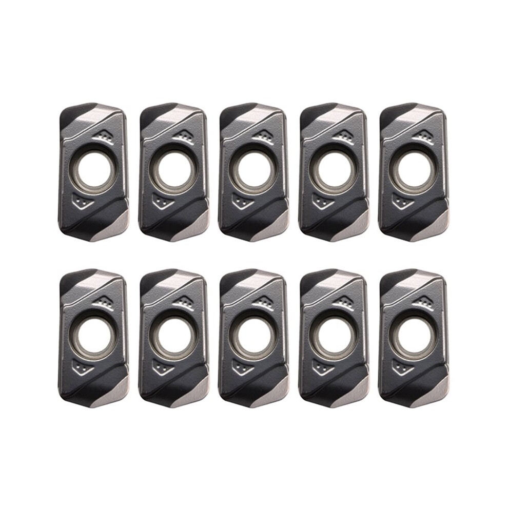 10Pcs Lnmu0303 Turning Insert Lnmu0303zer Mj Carbide Double-Sided Fast Feed Cutting Insert Cutting Tool Lnmu 0303 Grey 4712584704897