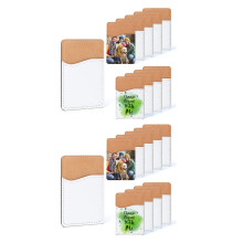 20Pcs Sublimation Blanks Phone Wallet - PU Leather Card Holder for Back of Phone Stick Android DIY Blanks