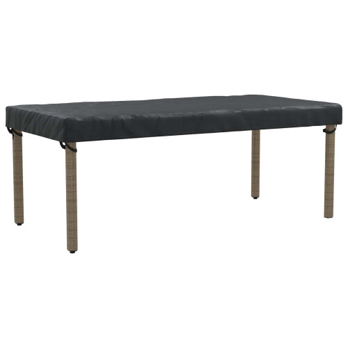 VidaXL vidaXL Table Cover Plain Black 202 x 92 x 15 cm Fabric 2