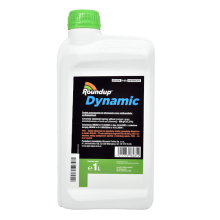 Herbicida Roundup Dynamic 1 L para jardim e relvado, concentrado total potente para relva, caminhos e ervas daninhas, eficaz, gly sistémico