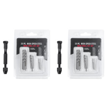 Hand Spiralbohrer Set, DIY Praezision Pin Vise Modell Hand Spiralbohrer mit 50Pcs 0,3 mm Bis 3,0 mm Micro-Bohrer (Schwarz)