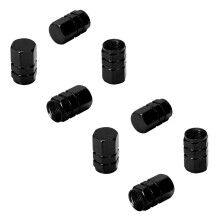Schwarz Reifen Luftventilkappen Fit Alle Schrader-Ventil (Packung mit 8)