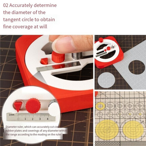 Circle Cutter (1-45mm) Model Making Tool, Adjustable Compass Cutter, Includes Positioning Tool 2