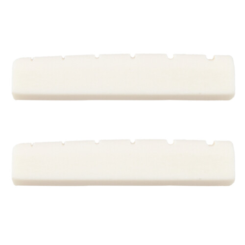 2X Guitar Guitar Bridge Ivory Bone Bone Nut Saddle Acoustic Bridge Saddle