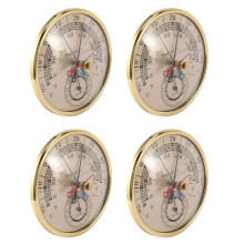 4pcs 5inch Min Max Thermometer Hygrometer Wall Mount Analog Indoor Outdoor Anti Rain Temperature Humidity Meter