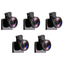 5pcs Fish Eye Phone Lens, 0.45X Phone with HD Camera Lens Macro Clip Lens Wide Angle Lens Lens for Mobile Phone Camera