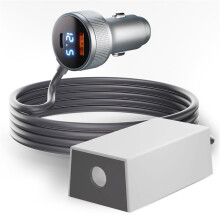 Cabo de Alimentação 3 em 1 para Adaptador Veicular para Starlink com Conversor Elevador de Tensão, Portas de Saída PD/QC e Adaptador para