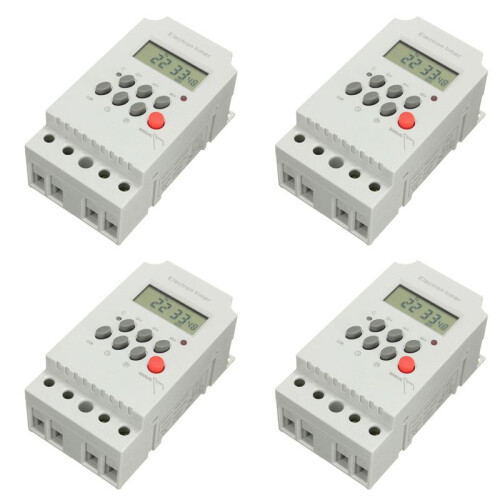 4X KG316T-II Din Rail Microcomputer  Control   Control Timer AC 220V 25A DIGITAL TIMER  Relay