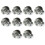 10X Retro Bicycle Bike Accessory Front Light Bracket Vintage 3LED Headlight (Black) 1
