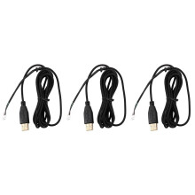 3X USB Cable Mice  for  Deathadder 2013 Approx. 2.1M 5 Wires 5 Pins Black Gold Plated Replacement Gaming Mouse