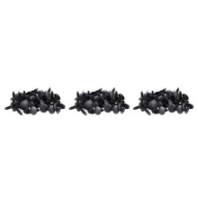 5mm x 5mm Hole Dia Black Plastic Rivets Fastener Push Clips 144 Pcs