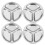 4X Stainless Steel 3 Sections Round Divided Dish Snack Dinner Plate Diameter 24cm 1