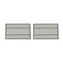 2X 10 Slot Watch Band Holder, Watch Strap Case with Clear Lid, Watch Bands Organizer, Stackable Tray for Watch Bands A